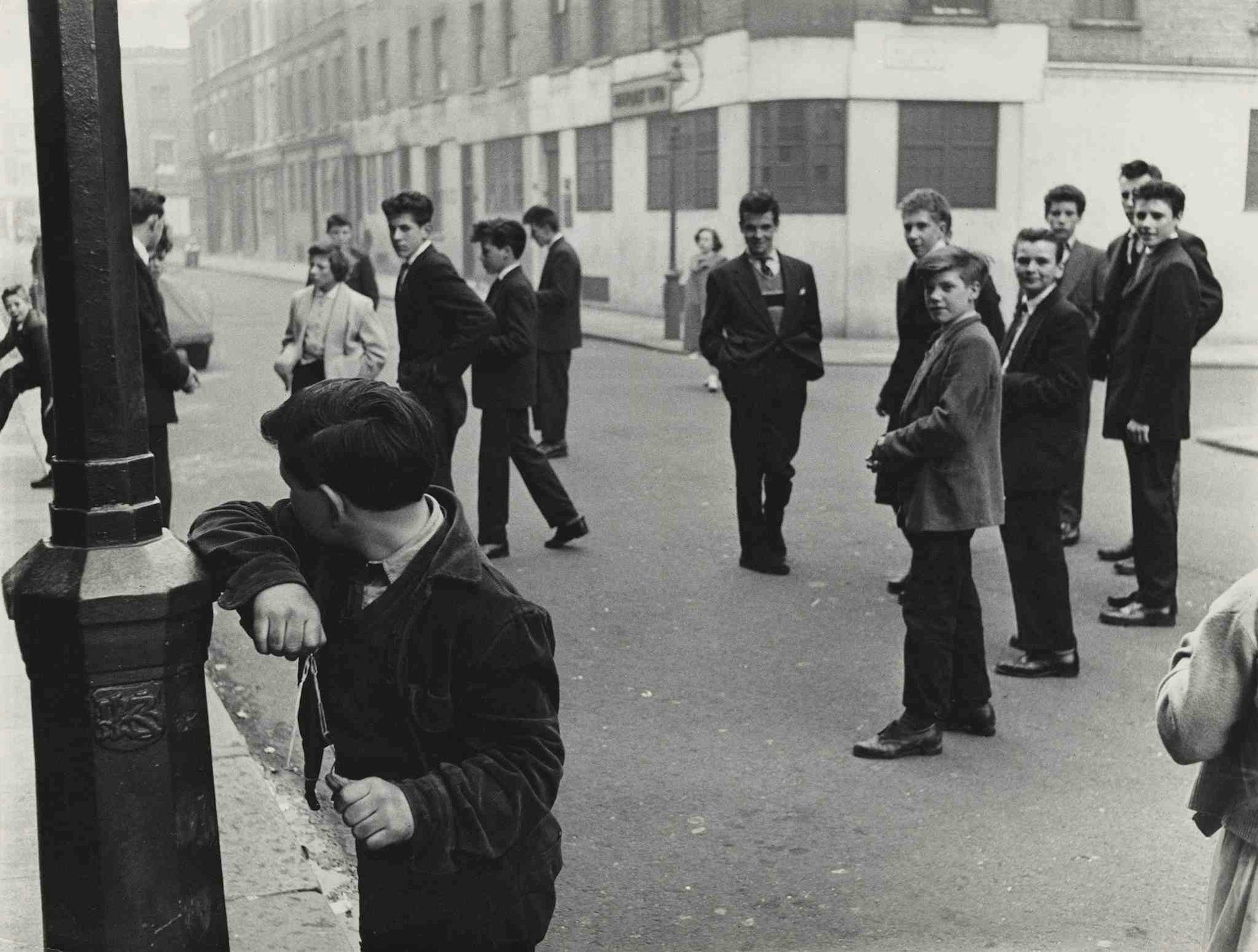 Teddy Boy Group, Princedale Road, North Kensington, London, 1957.