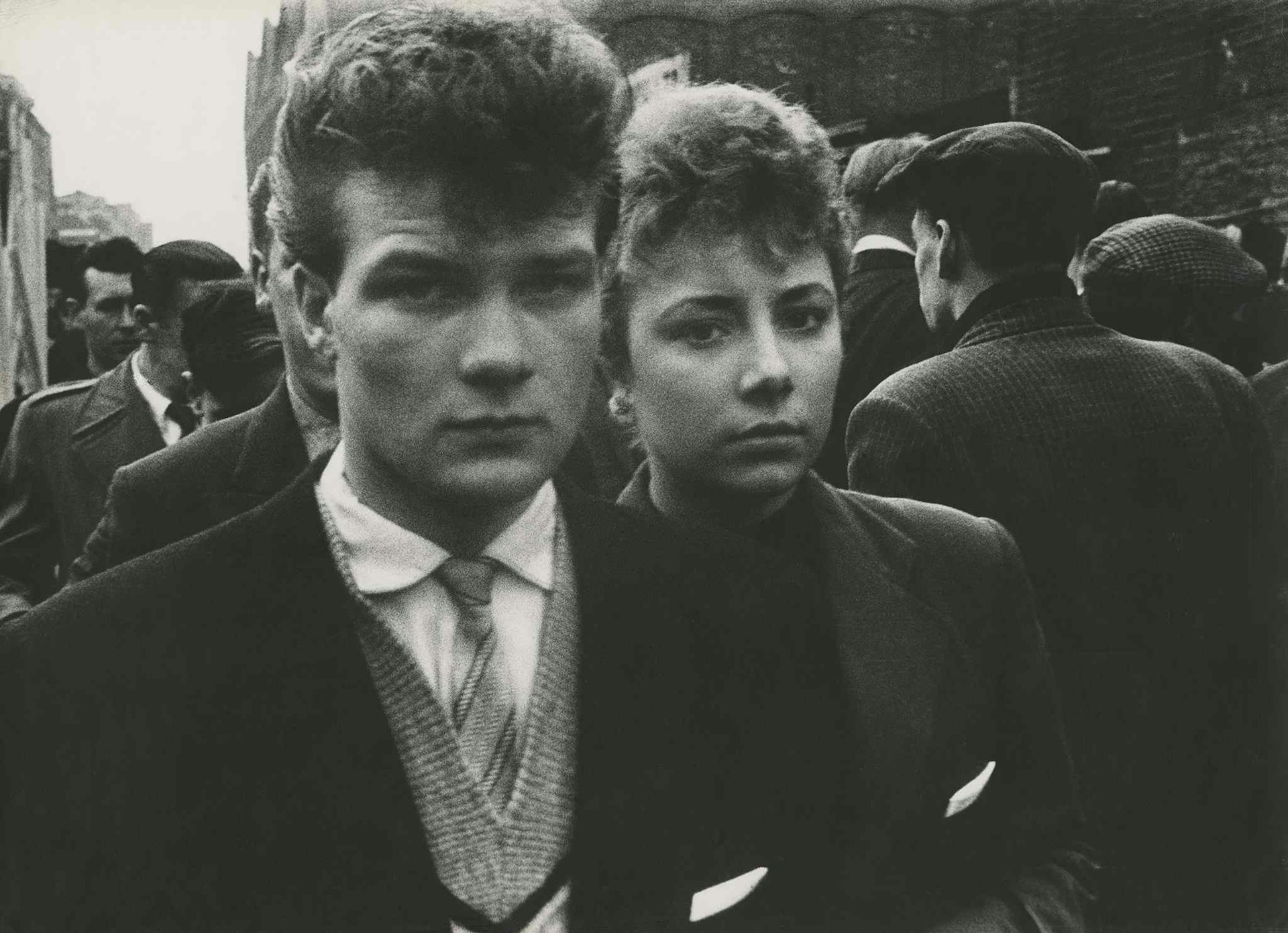 Teddy Boy and Girl, Petticoat Lane, London, 1956.