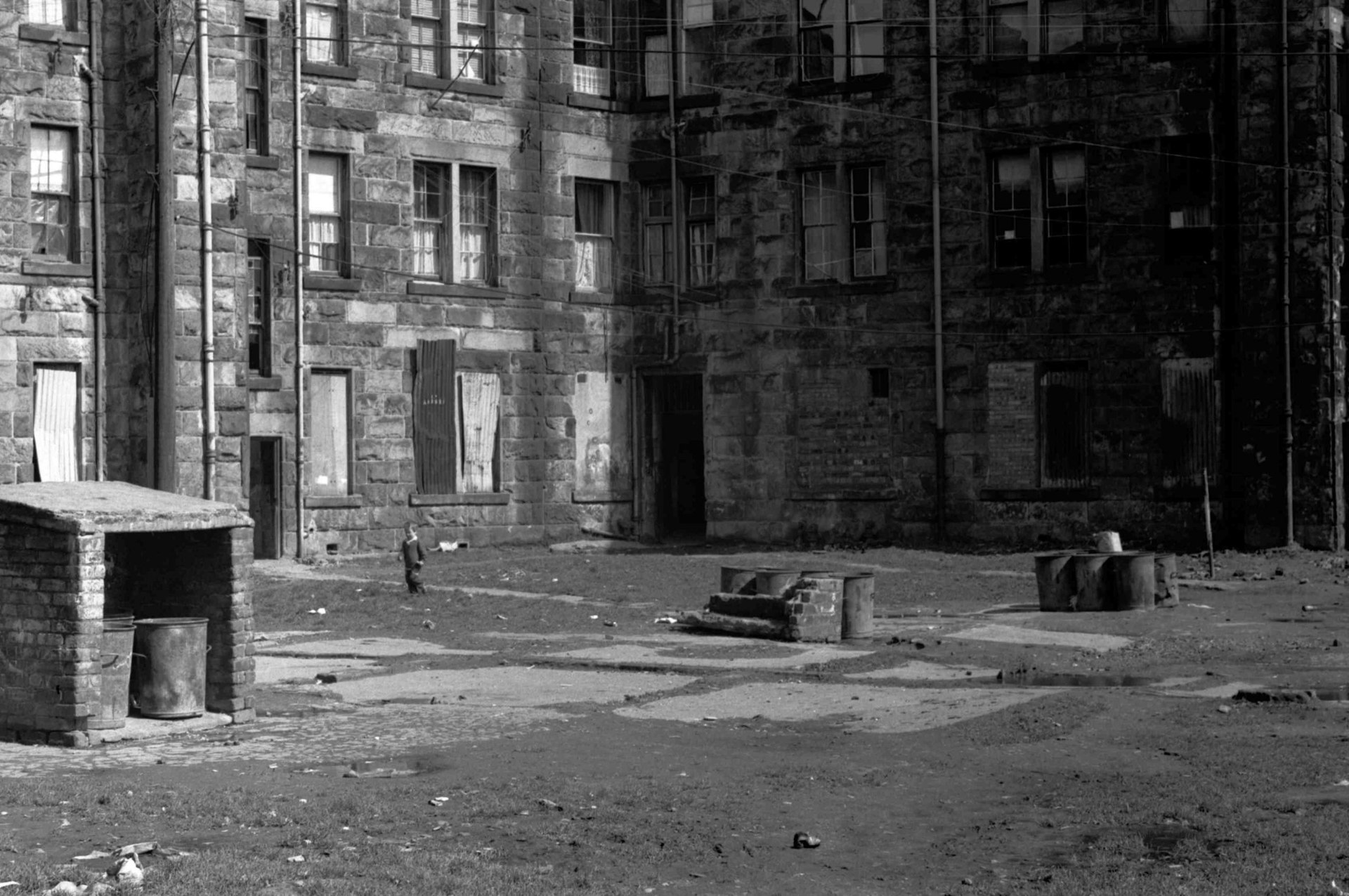 Govan slum houses Glasgow 1977